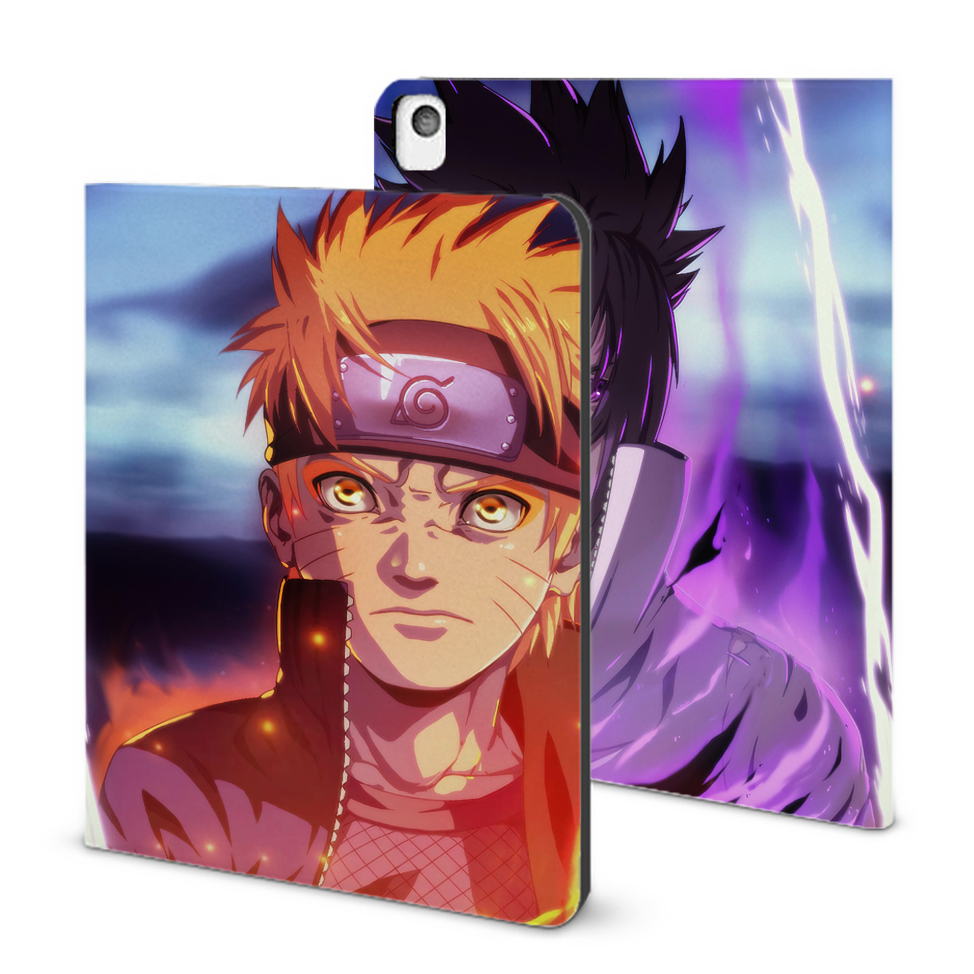 （画像用） NARUTO -ナルト- NARUTO -ナルト- 疾風伝 IPadケース ペンホルダー付き ブックスタイルデザイン
